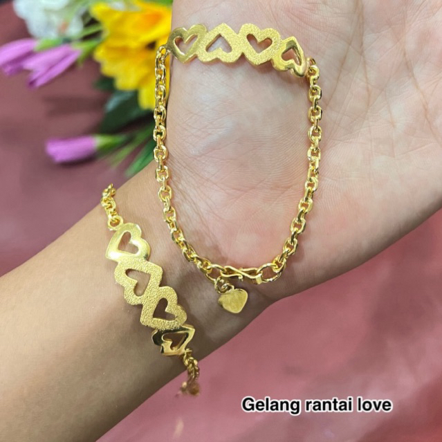 Gelang rantai love koin 91