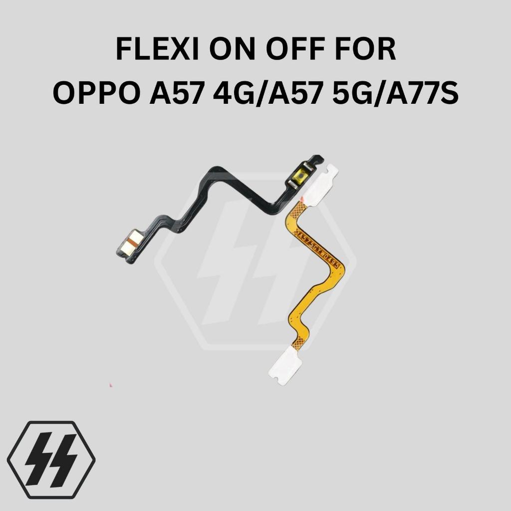 Flexible Power + Volume Button Oppo A57 4G/A57 5G/A77S Kabel Fleksibel Tombol On Off Saklar Power - 