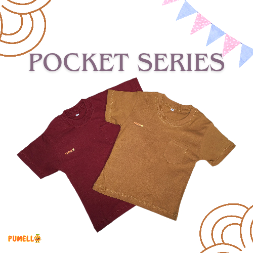 KAOS KATUN ANAK/KAOS POLOS/KAOS POCKET/KAOS ANAK COWOK/KAOS ANAK CEWEK/KAOS UNISEX/POCKET SERIES PUM