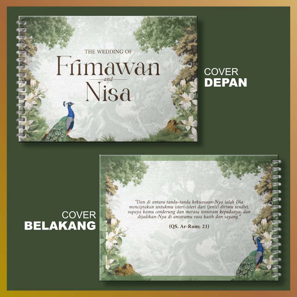 Guest Book Wedding Buku Tamu Pernikahan Custom Hard Cover Premium Kekinian Termurah By SPESIALIS BUK