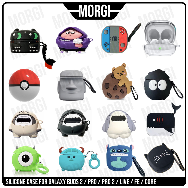 Case Samsung Galaxy Buds 2 Live Pro Airbuds 2 Pro2 FE Core Casing Silicone Silikon Clear Karakter