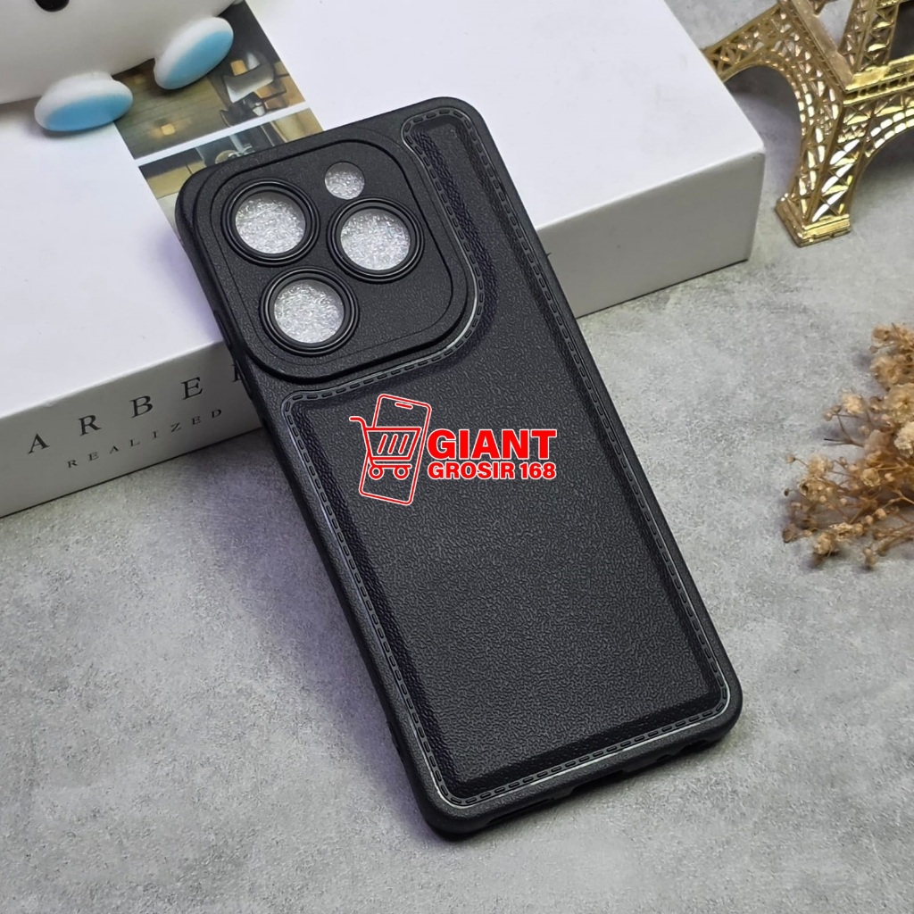 Softcase Leather Pro Macaron Black Tecno Spark 20 Tecno Spark 20C Tecno Spark 20 Pro Tecno Spark 20 