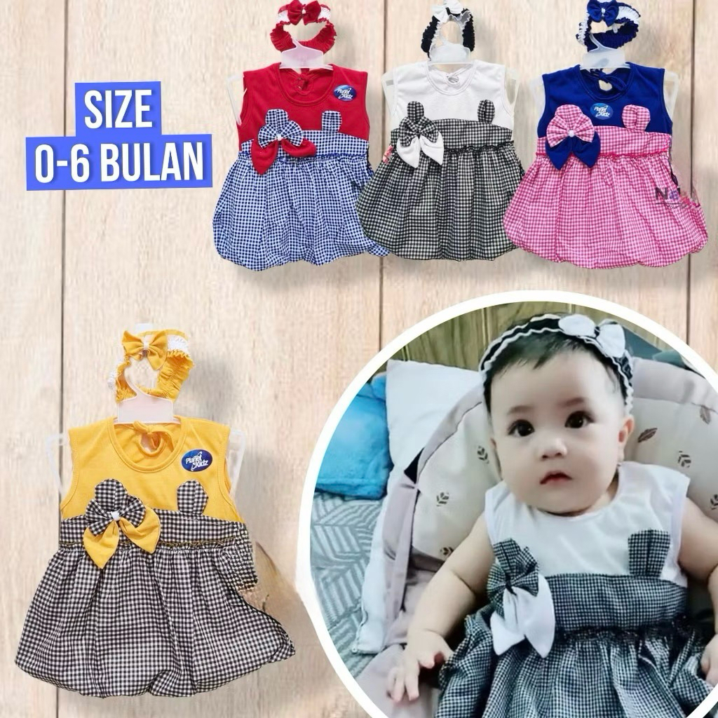 Baju Bayi 0-6 bulan / Dress Bayi Perempuan