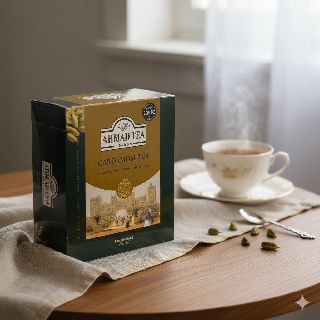 (100 BAGS) AHMAD TEA CARDAMOM | AHMAD Teh Kapulaga ORIGINAL SAUDI | TABARAK STORE