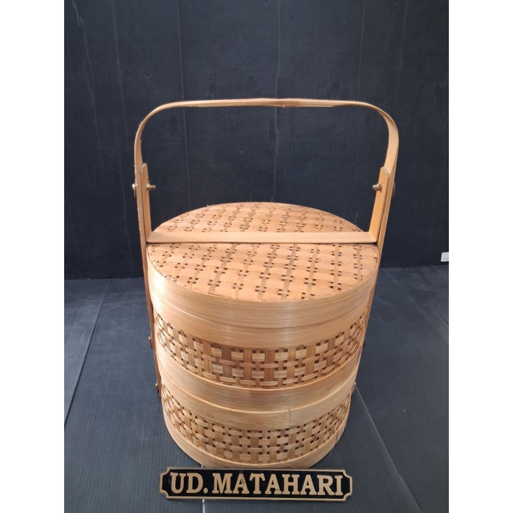 Rotan / Tas Jinjing Bambu Anyaman Kotak Bulat Persegi Panjang / Tas Rotan Anyaman / Tas Hampers