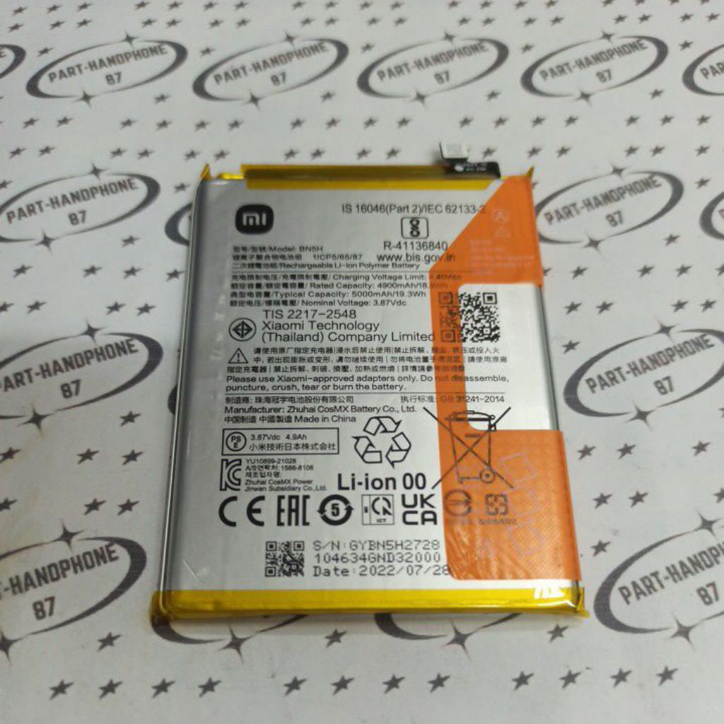 BATERAI BATERAI BATRE XIAOMI REDMI 11E/POCOPHONE M4 5G/POCOPHONE M5 BN5H ASLI ORIGINAL COPOTAN