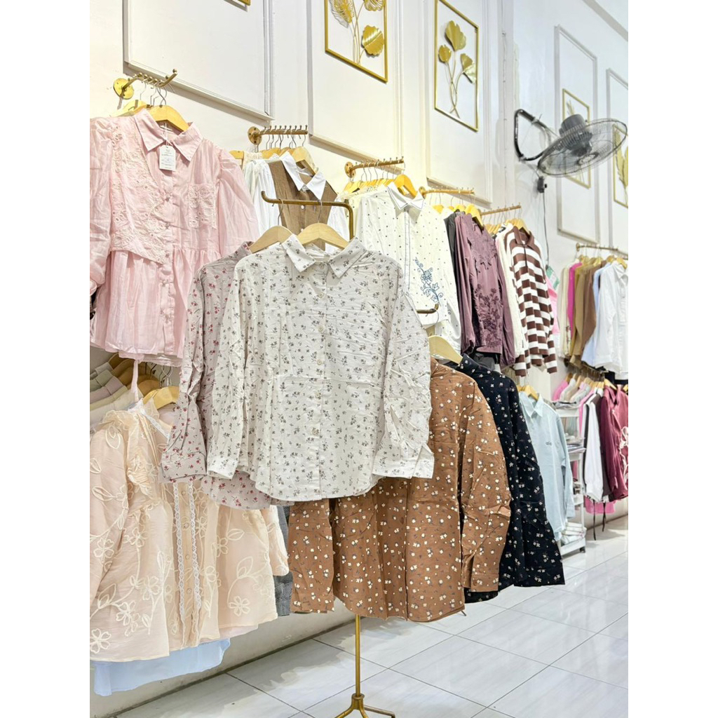 atasan import bkk motif bunga kecil