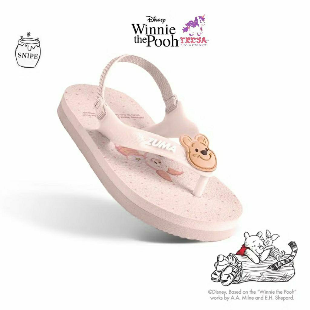 Zuma - Sandal Jepit Karet Tali Belakang Anak Baby Pooh