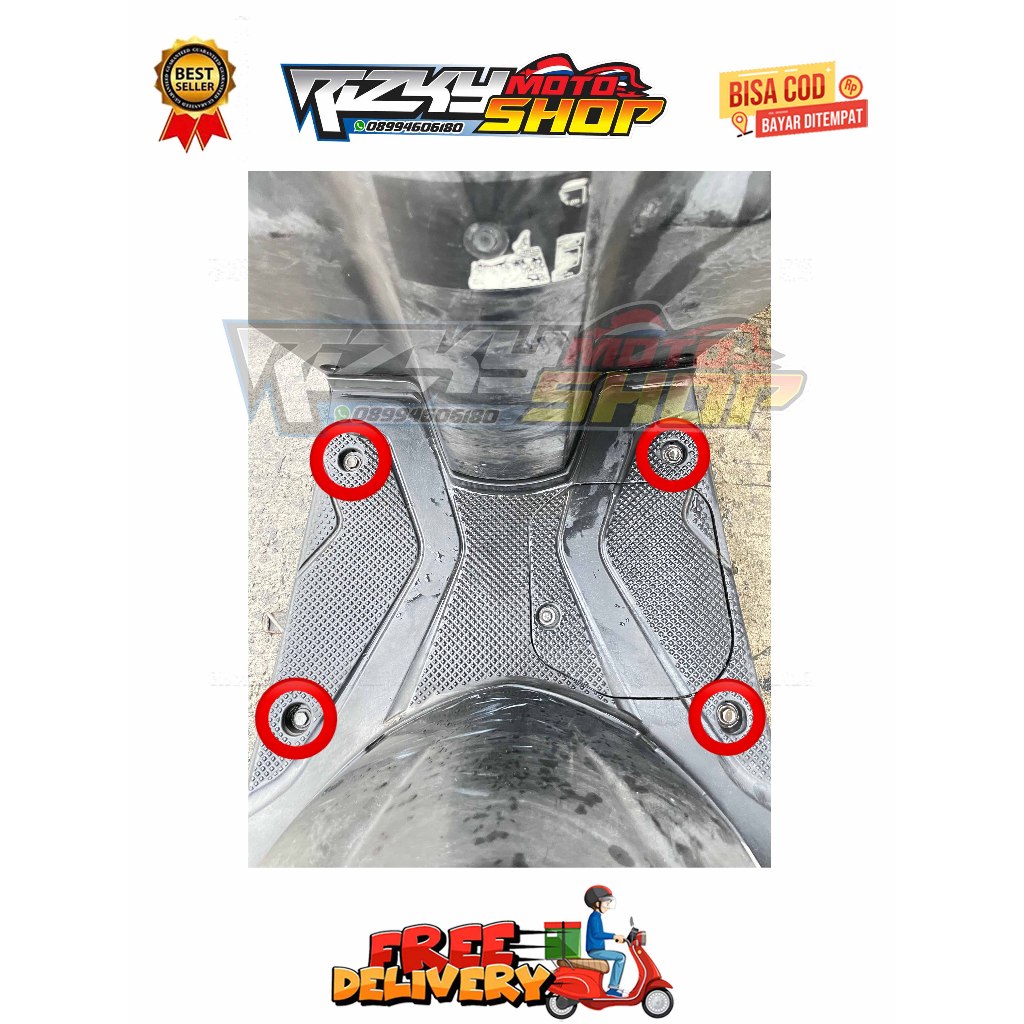 BAUT DEK INJEK ( 4 BAUT ) MODEL SLASH BIG HEAD BEAT SCOOPY KARBU FI ESP SPACY VARIO 110 TECHNO CW TA