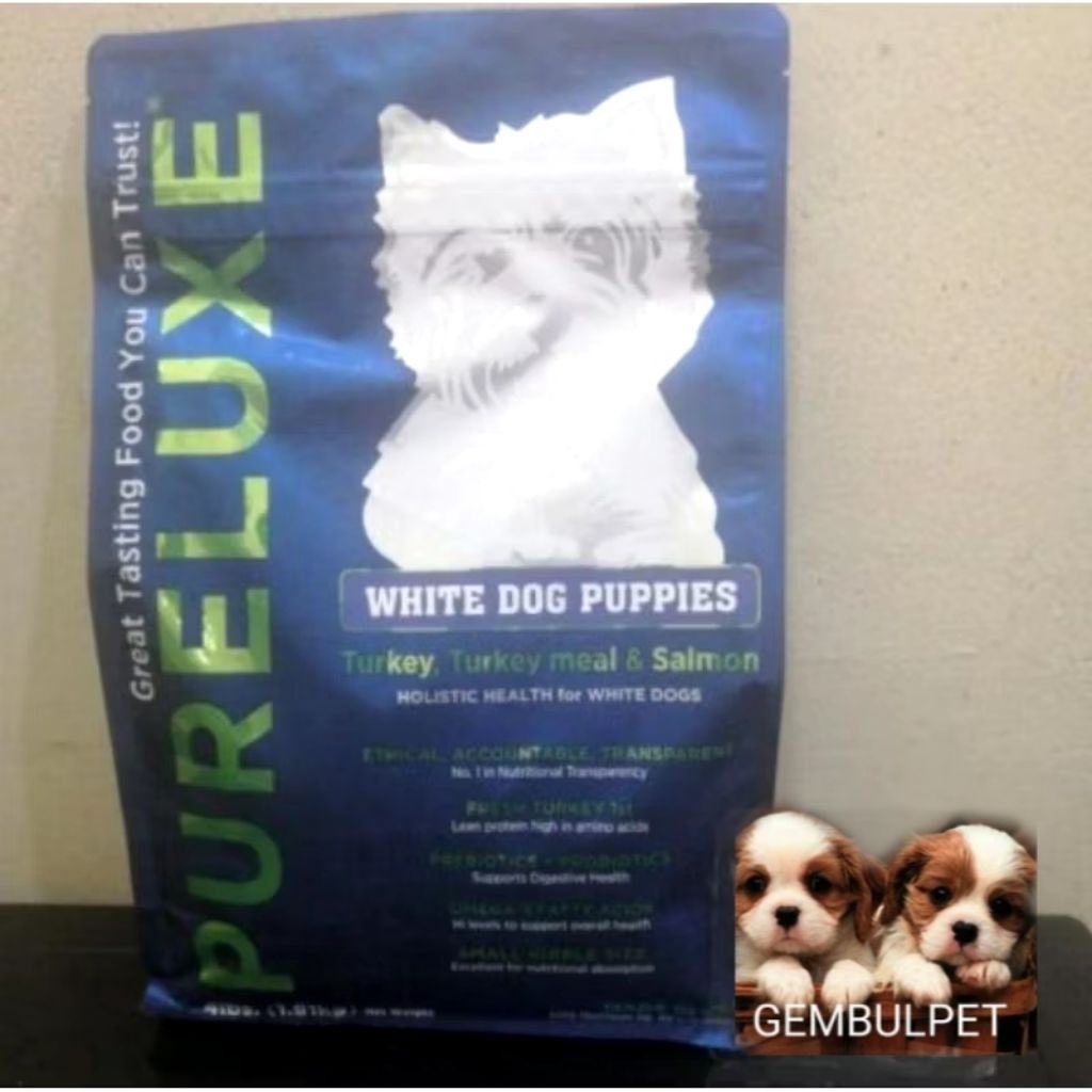 dog food pureluxe white dog puppy holistic health 4lbs