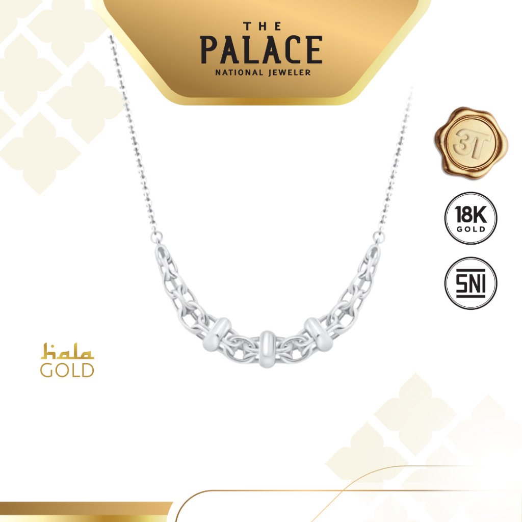 Hala Gold Trielle White Necklace / Kalung