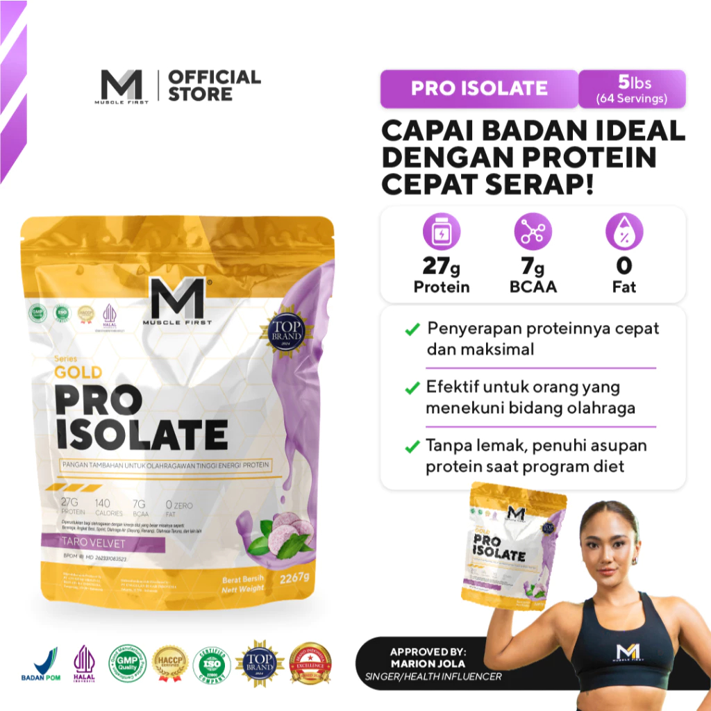 MUSCLE FIRST Pro Isolate 5 lbs / 2257 gr - Susu Whey Protein Suplemen Fitness