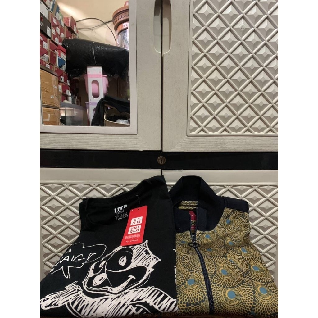 ORIGINAL JACKET TRACKTOP TRIBAL ZARA ZIPPER UNIQLO TSHIRT X FELIX THE CAT SLEEVE 3/4