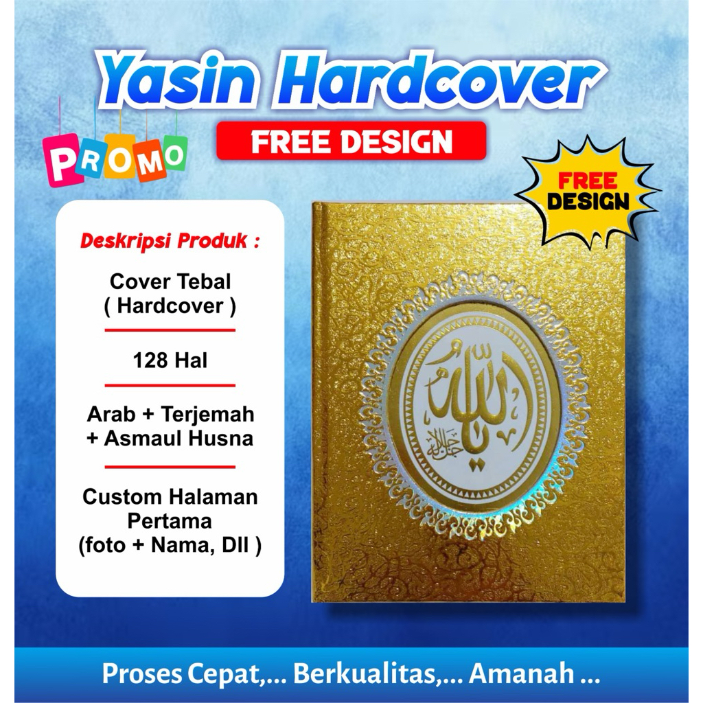 buku yasin dan tahlil hard cover premium