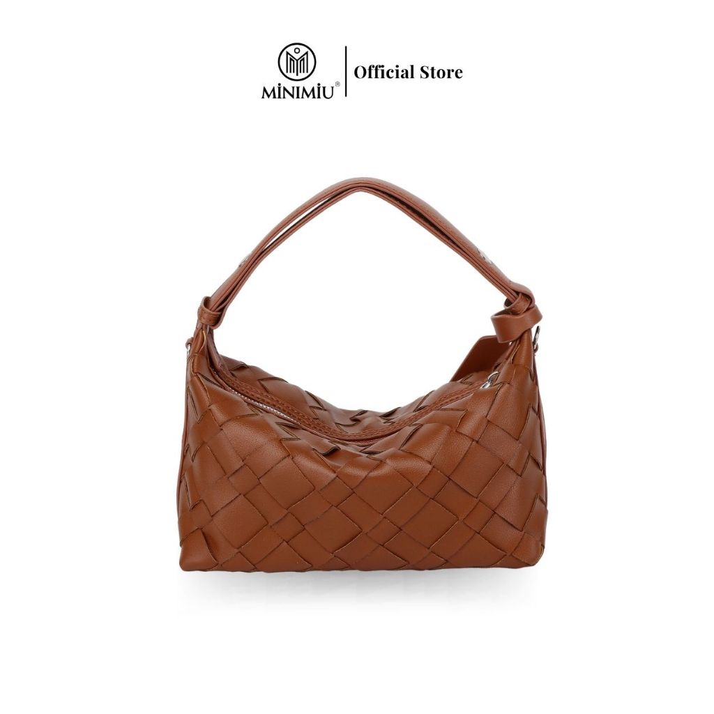 MiniMiu - Miku Bag Tas Selempang Wanita Model Anyaman Tas Berbahan Kulit Elegan 3362