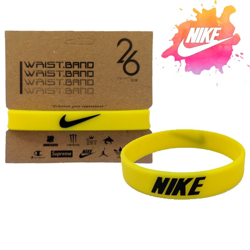 GELANG TANGAN PRIA - GELANG KARET SPORT ORIGINAL FASHION NIK3 kuning