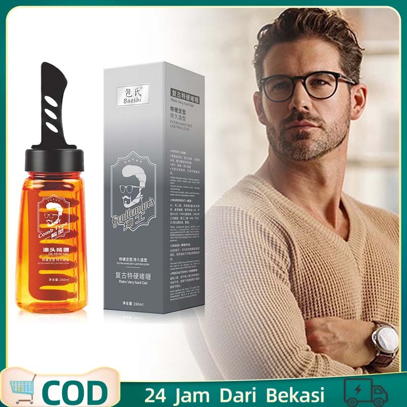 260ml Minyak Rambut Pria Basah Mnyak Rambut Pria Minyak Rambut Ikal Styling Gel Pria