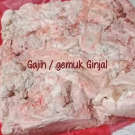 (frozen) gajih/gemuk ginjal bahan baku baso, cilok, pentol