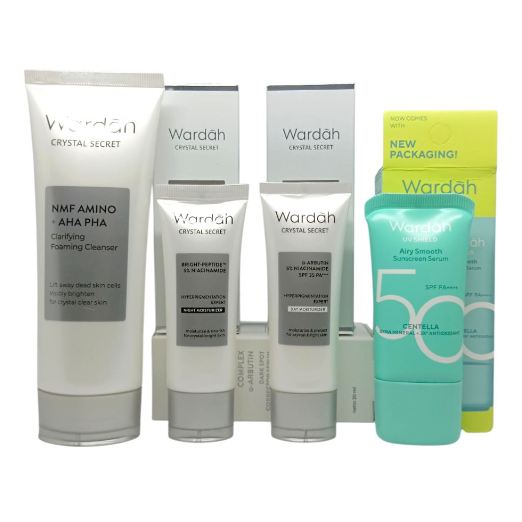 ( READY) Paket Cream Penghilang Flek Hitam Di Wajah / Paket Wardah Crystal Secret Cream Untuk Mencer