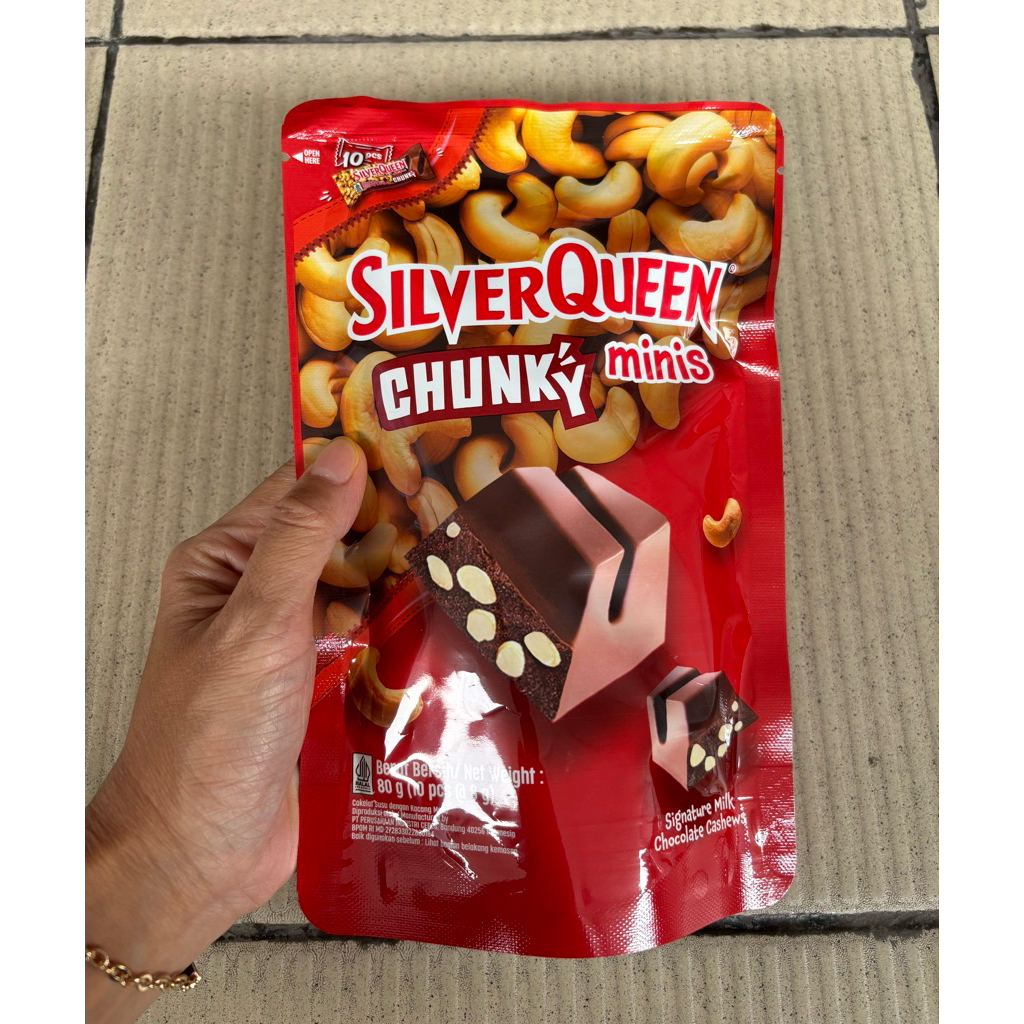 Safirablooms Agen Distributor Makanan Ringan Snack Cemilan Cokelat Silverqueen Chunky Minis