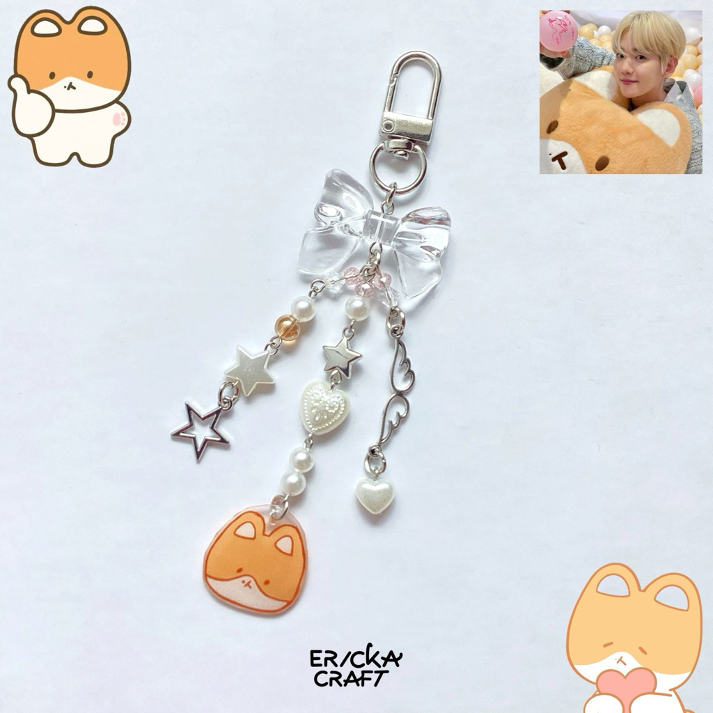TEOLAEGI BAEKHYUN EXO KEYCHAIN BEADS CHARM PAPER SHRINK AESTHETIC BY ERICKA CRAFT