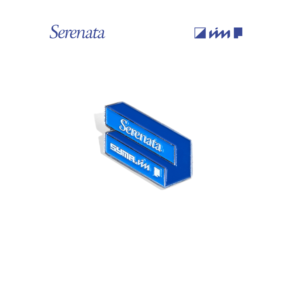 SYMA. Pin Enamel Tas Serenata Logo Biru Aksesoris