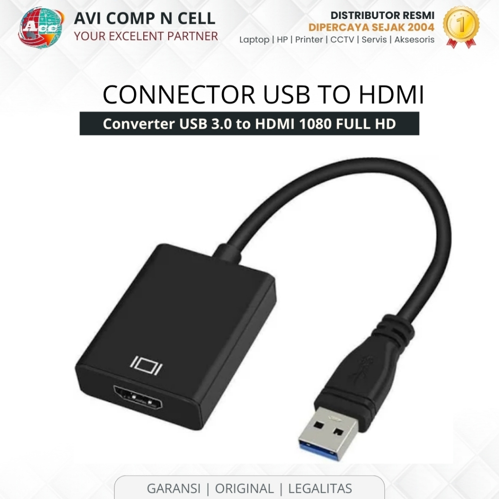 CONNECTOR USB TO HDMI converter USB 3.0 to HDMI 1080 FULL HD