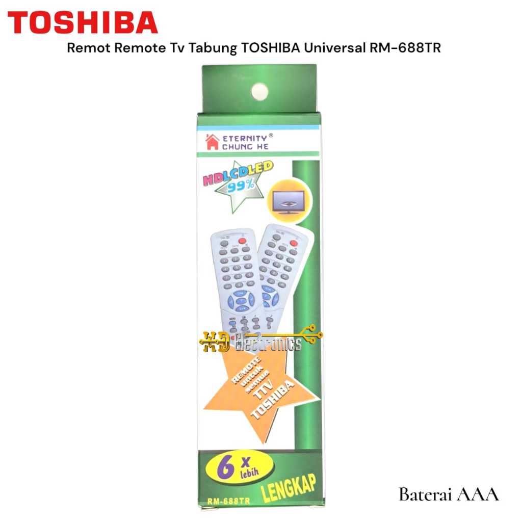 Remot Remot Tv Tabung TOSHIBA Universal RM-688TR