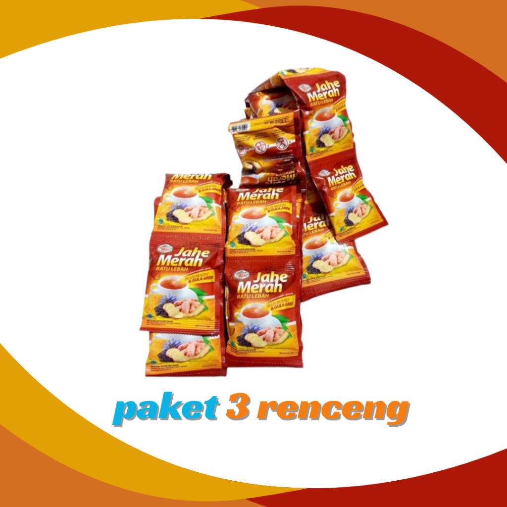 Jahe Merah Ratu Lebah Plus Madu Gula Aren 30 Sachet