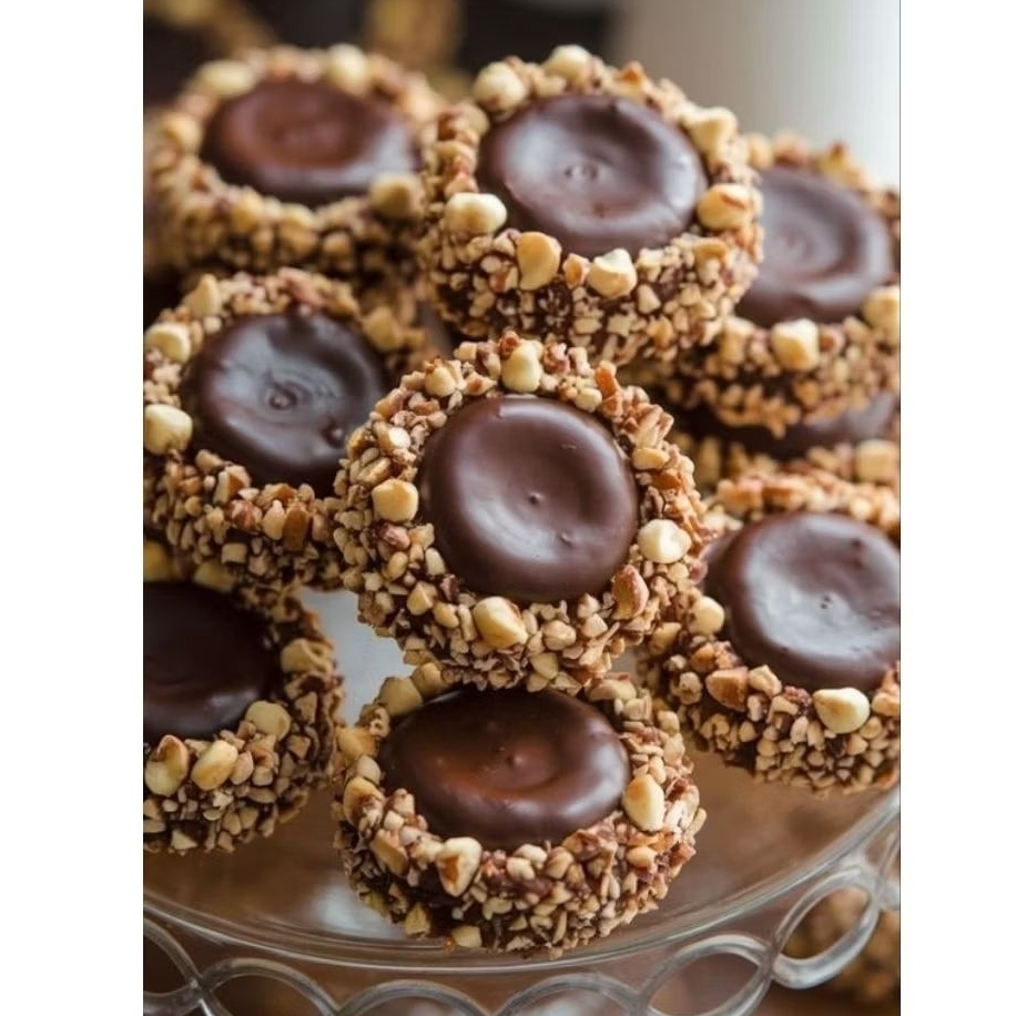 Choco Button Cookies 250g || Thumbprint Cookies Coklat