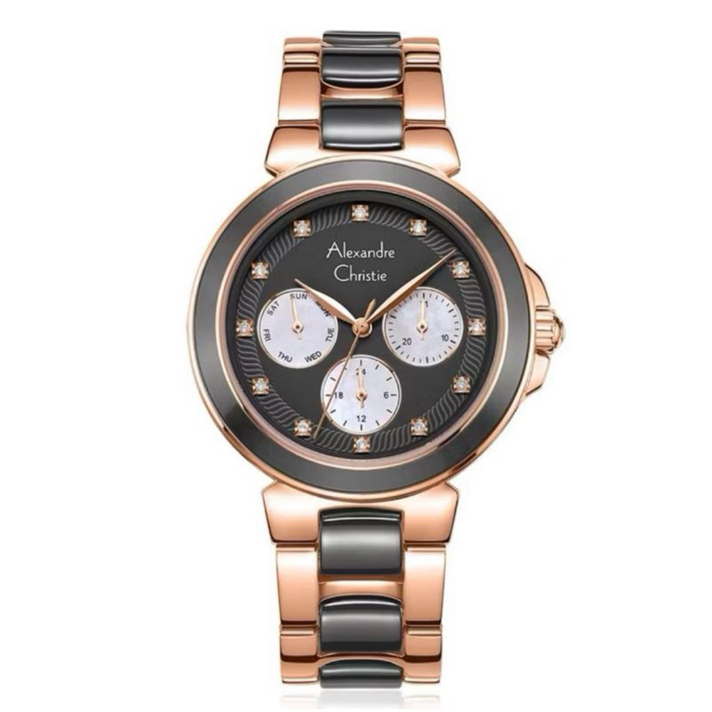Jam Tangan Wanita Alexandre Christie AC 2B02 BF Ceramic Original