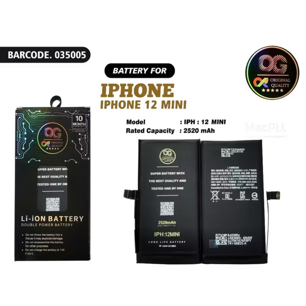 BATERAI IPONE 12MINI / 12 PRo MAX / 12/12 PRO - OG SUPER