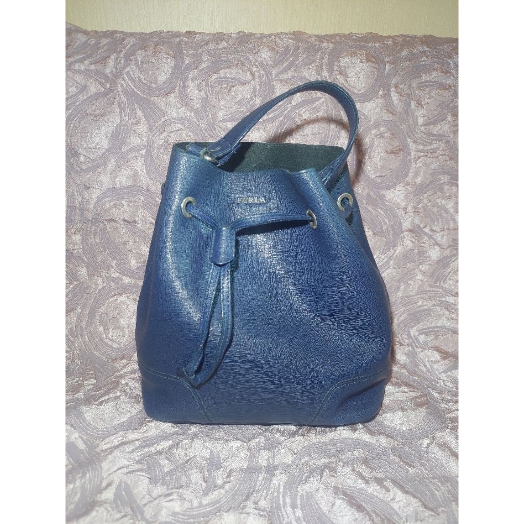 Tas second milik pribadi FURLA biru ORIGINAL