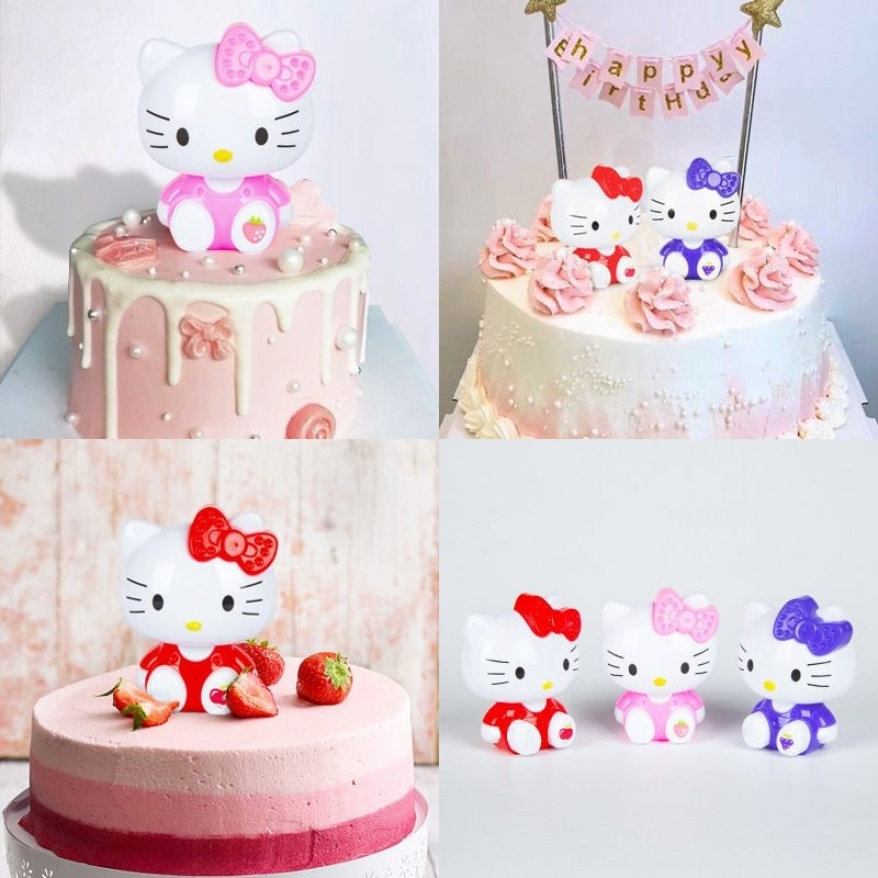 hiasan kue ultah anak Hello kitty II Cake Topper Hello Kitty II FIGURE HELLO KITTY BAGUS