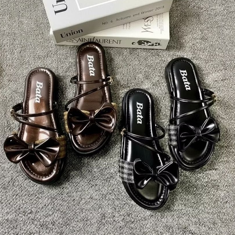 Sandal Wanita Bata Platform Kekinian Wedges Terbaru