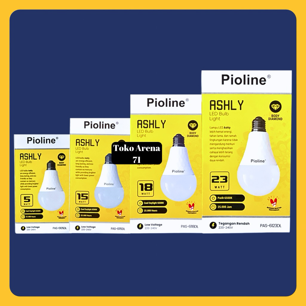 Pioline Bohlam Lampu LED 5W 15W 18W 23W Putih Bulb Hemat Energi 5 Watt 15 Watt 18 Watt 23 Watt