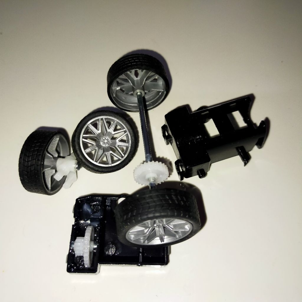 RODA DEPAN BELAKANG RC SKALA 1:20 DAN AS RODA BELAKANG GEARBOX