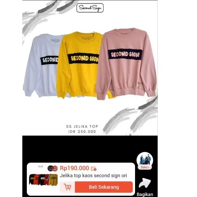 Preloved atasan second sign hitam