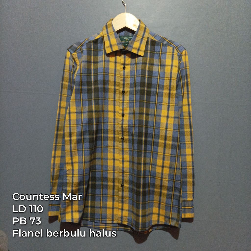 kemeja flanel pria size dewasa second brand| korean style kemeja bekas layak pakai