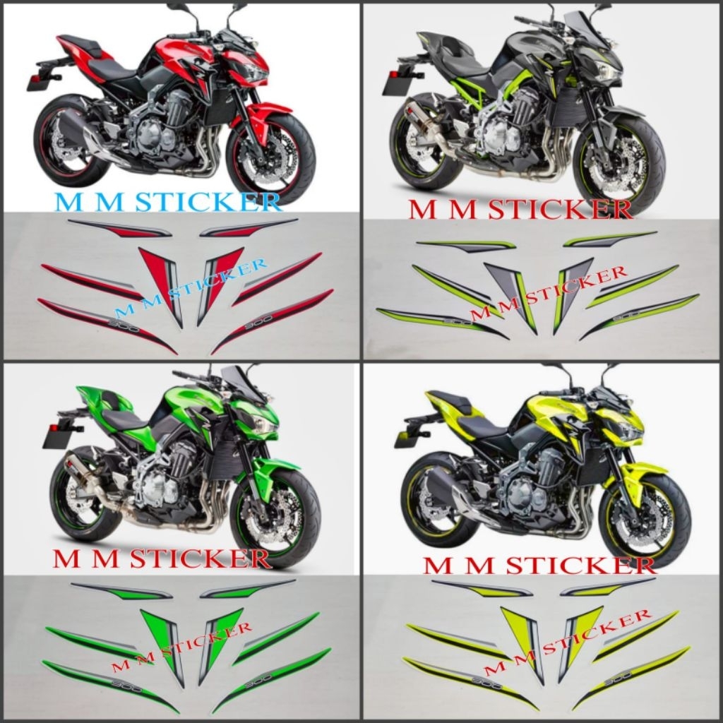 Striping Sticker Kawasaki Z 900 Z900 Tahun 2017 - 2019 (Cetak HD / Bahan Premium)