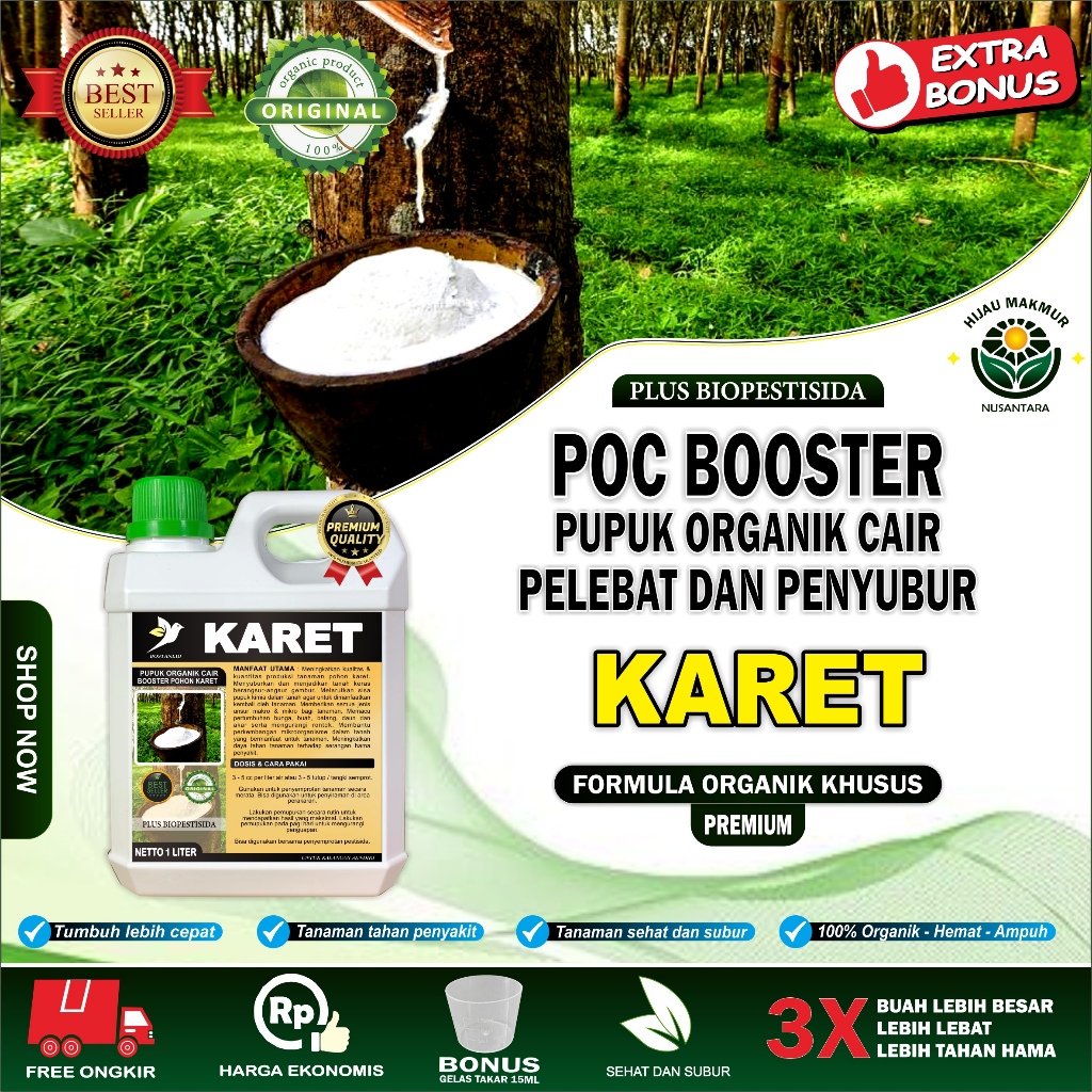 Pupuk Karet - Pupuk Organik Cair Karet - Pupuk Booster Karet
