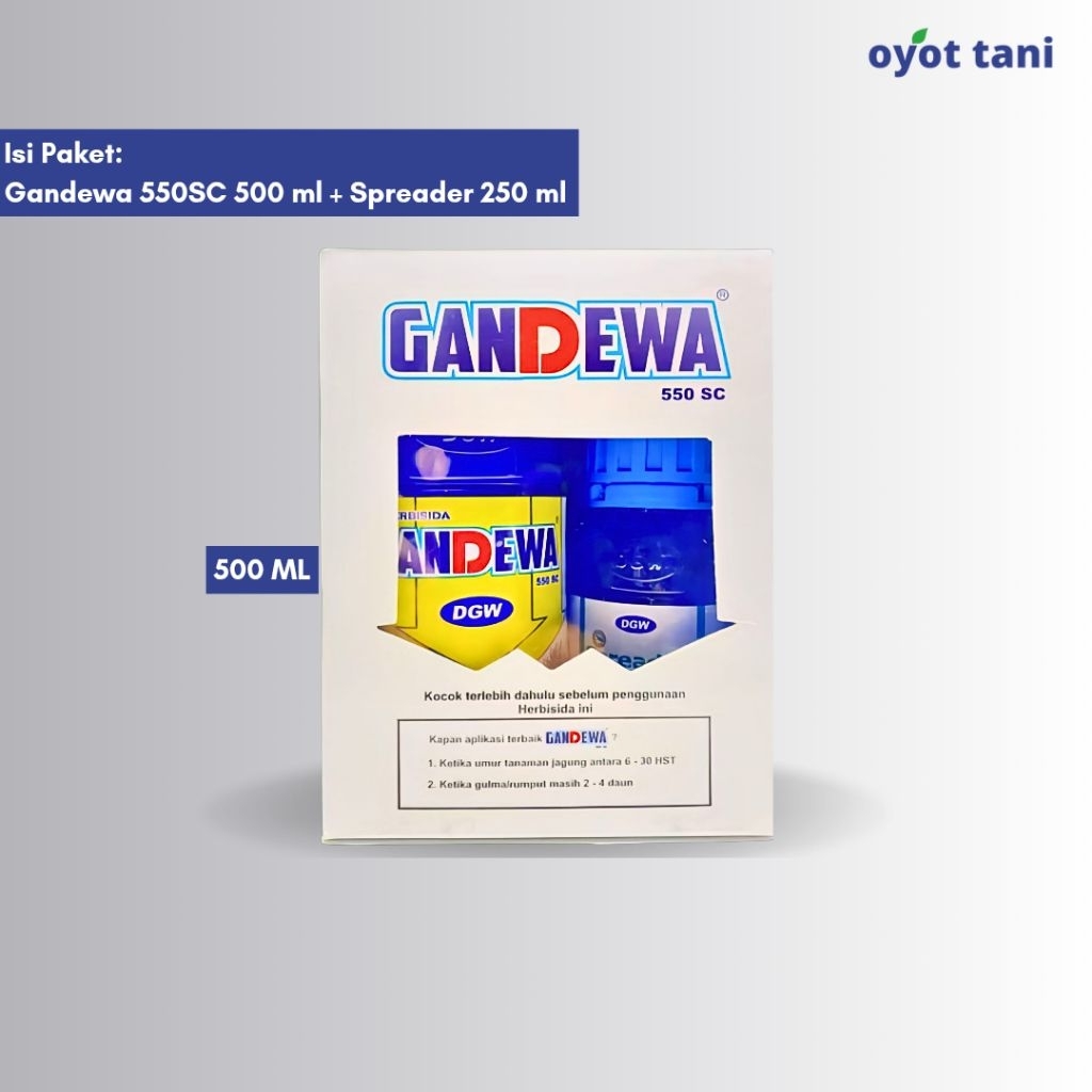 Gandewa 550SC 500 ml (Original) | Herbisida Sistemik, Selektif, Pra & Purna Tumbuh Bahan Aktif Mesot