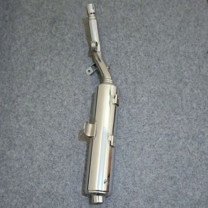 Exhaust Muffler Kenalpot Knalpot 5BP4 Chrome Crome Yamaha SCORPIO Z SX4 STEKO Asli Original