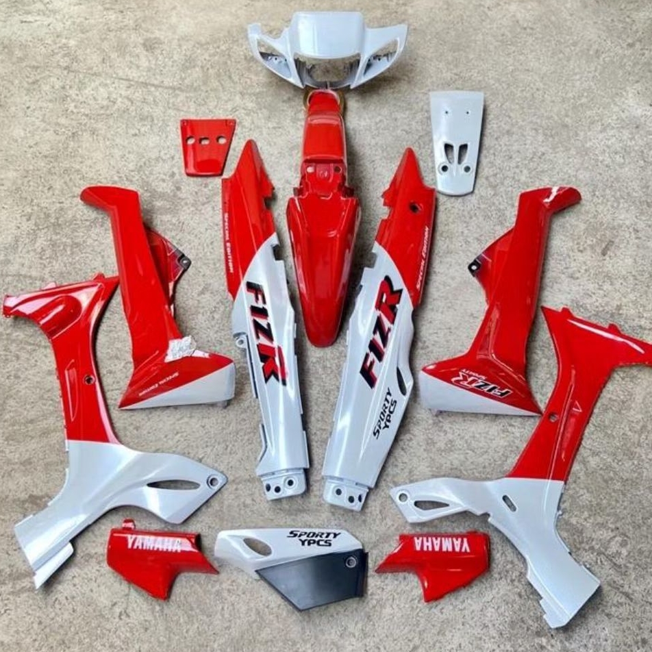 COVER BODY HALUS YAMAHA FIZR F1ZR FIZ R BODI SET FIZ R F1ZR FIZR MARLBORO WARNA MERAH PUTIH