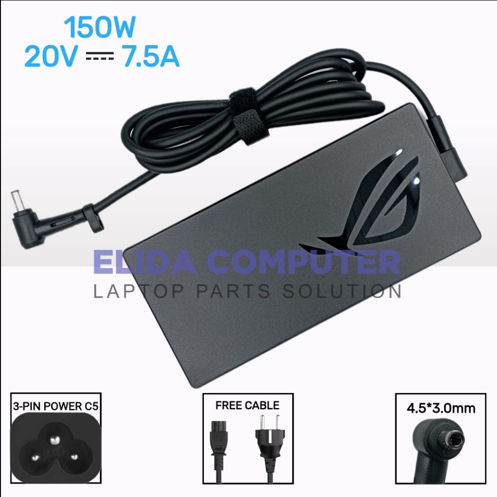 Adaptor Charger Asus A17-150P1A  A18-150P1A 20V 7.5A 150W DC 4.5*3.0mm
