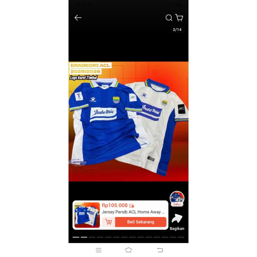 Jersey Persib acl two