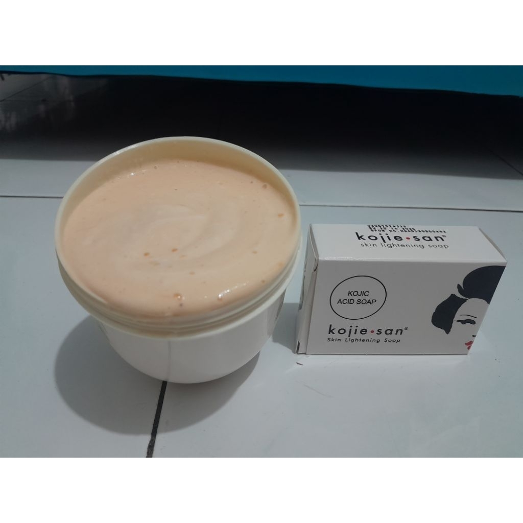 Scrub Purbasari mix Kojie san kemasan 200ml || Sabun Pemutih Badan Racikan Serbaguna Kemasan 200ml