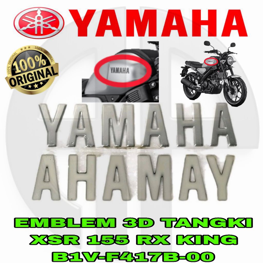 Emblem Logo Stiker Timbul 3D Tangki Yamaha XSR pnp RX KING RXZ RXS RXK SCORPIO VIXION ALL BODY YAMAH