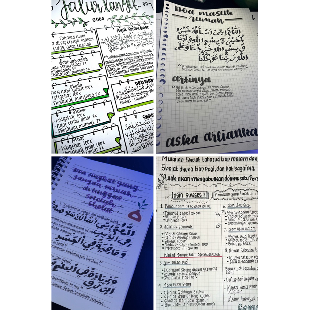 Jasa Tulis Tangan Kaligrafi Arab Estetik & Doa Kustom | HARD FILE