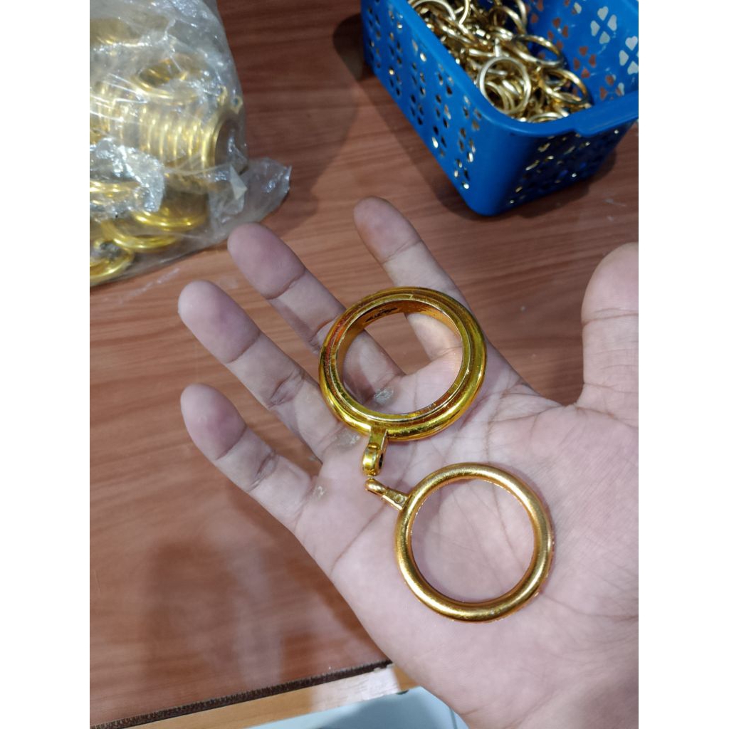 Ring gorden untuk batang gorden bulat, cincin gorden